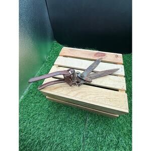 Vintage Steel Lawn Grass Weed 12" Hand Shears Clippers - USA, 6"blades